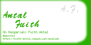 antal fuith business card